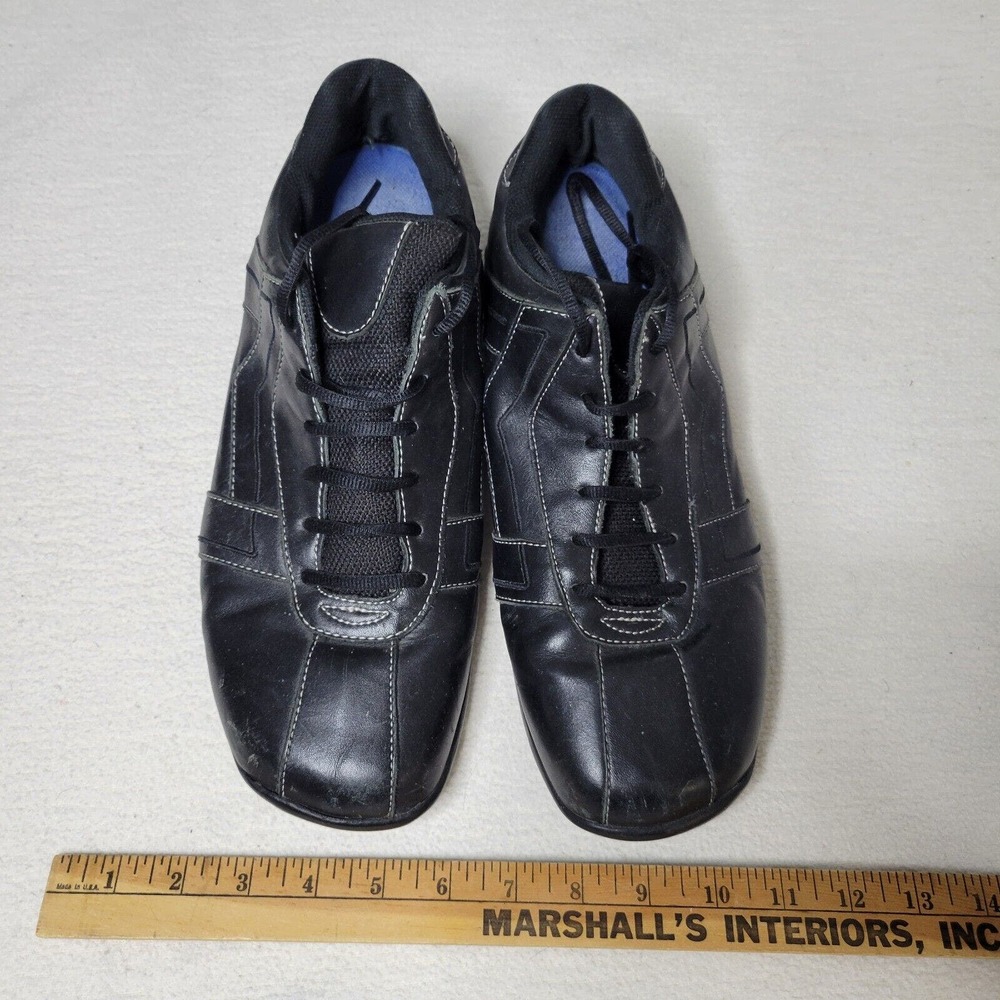 Steve Madden Shoes Mens 12 Baller Black Leather Casual Comfort - Picture 2 of 16